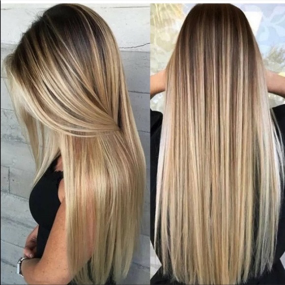 NEW❤️BLONDE-GOLDEN OMBRÉ STRAIGHT WIG